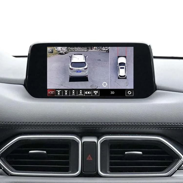 

Panoramic Bird View Parking Security System Original Screen Recording 3D Car Camera For Mazda CX-5 CX-8 CX-9