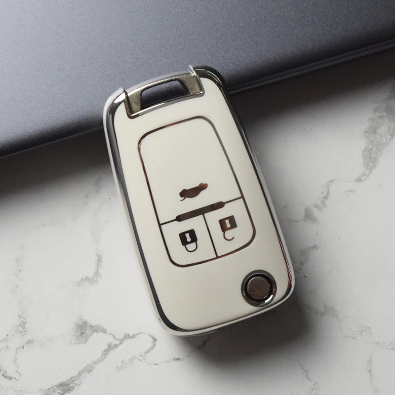 3/4/5Button Auto Shell Fob For Chevrolet Equinox Volt Cruze Camaro Garna Yakista AVEO Impala GMC Terrain TPU Car Key Case Cover