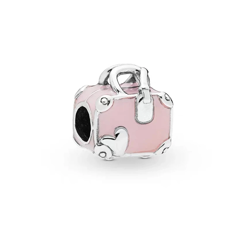 Travel Theme  Suitcase Passport Airplane Car Charm Beads Pendant Fit Original Bracelet Necklace Beads For Diy Jewelry Women Gift
