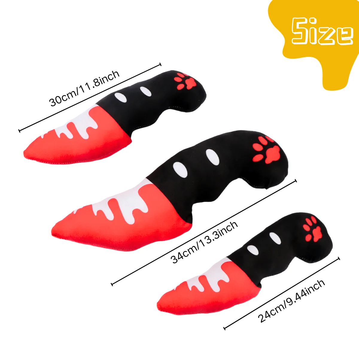 Bloody Knife Dog Toy Plush The Original Dog Squeaky Toy Halloween Toy for Small and Medium Sized Dogs Toy for Interactive Dogs