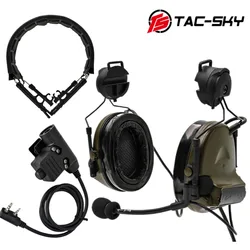 TAC -SKY COMTA II Tactical Headset With ARC Rail Adapter Hearing Protection Airsoft Headphone Noise-cancelling Shooting Earmuff
