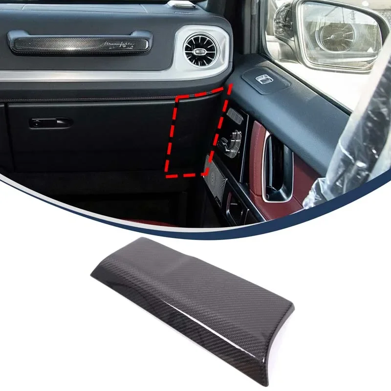 For Mercedes-Benz G-Class W464 2019-2025+ Real carbon fiber car co-driver grocery box panel cover decoration sticker accessories