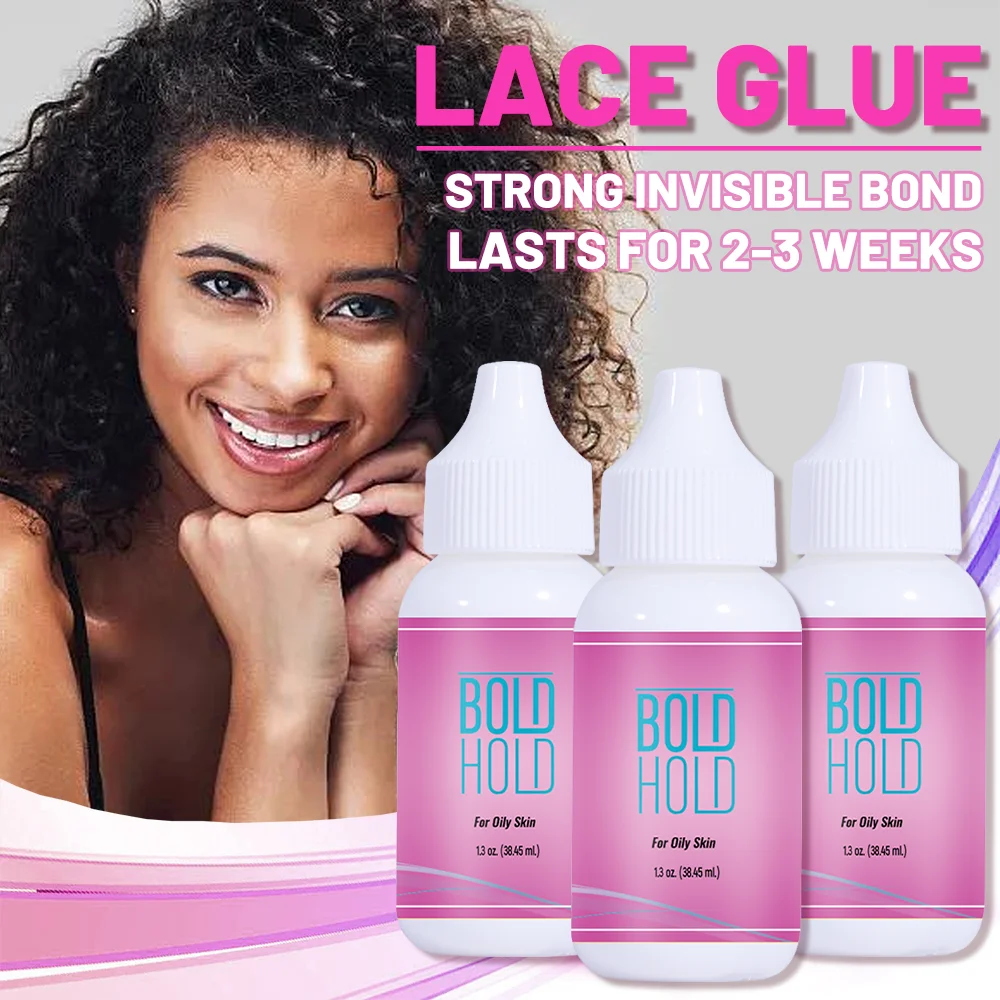 

Lace Glue For Wig Waterproof Hair Glue Invisible Wig Bonding Glue Strong Hold Wig Adhesive For Toupee Frontal+Wax Stick For Hair