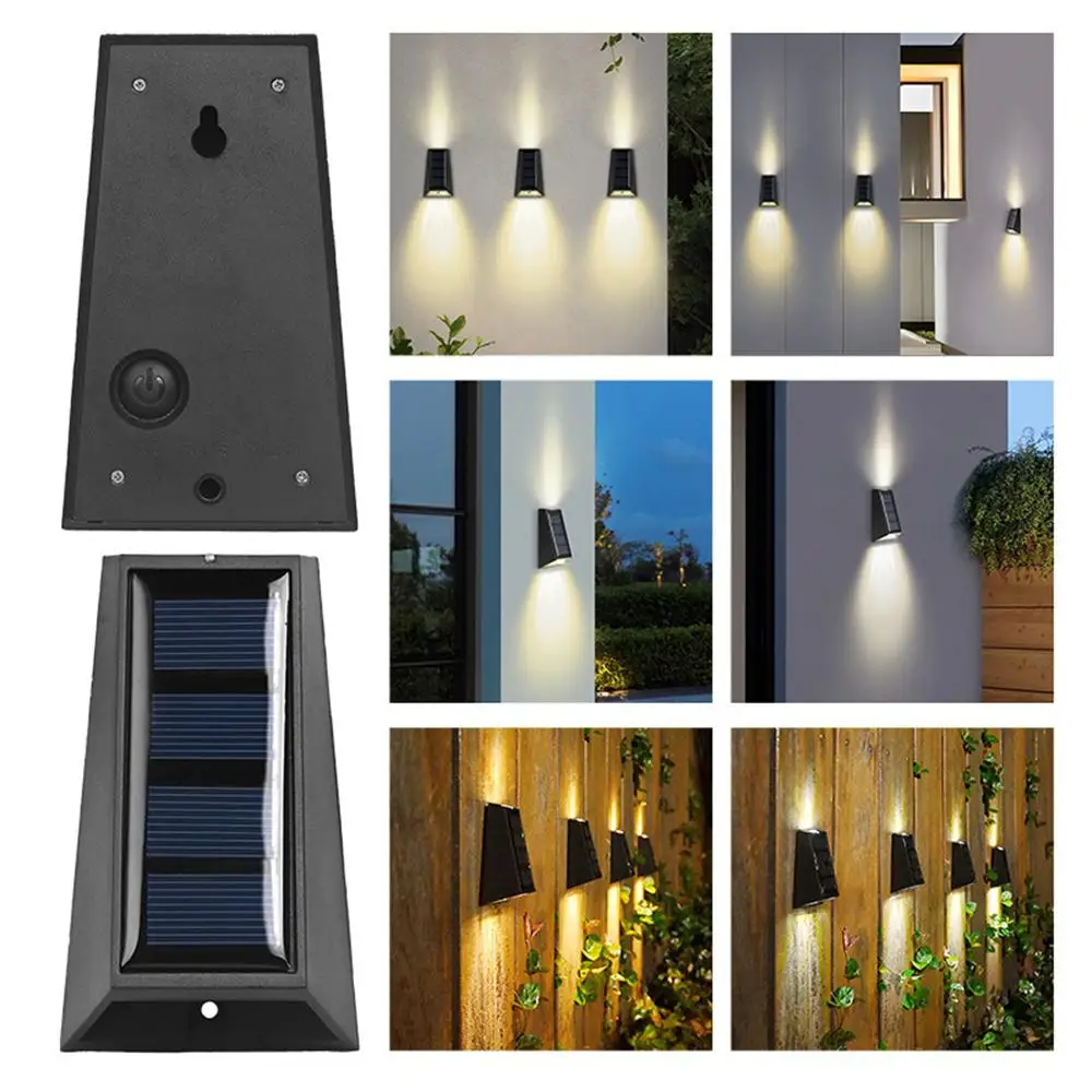 Wall Lamp Solid Body Simple And Easy To Install Decorative Lights Solar Charging Waterproof Washable Wall Light Lighting Outdoor