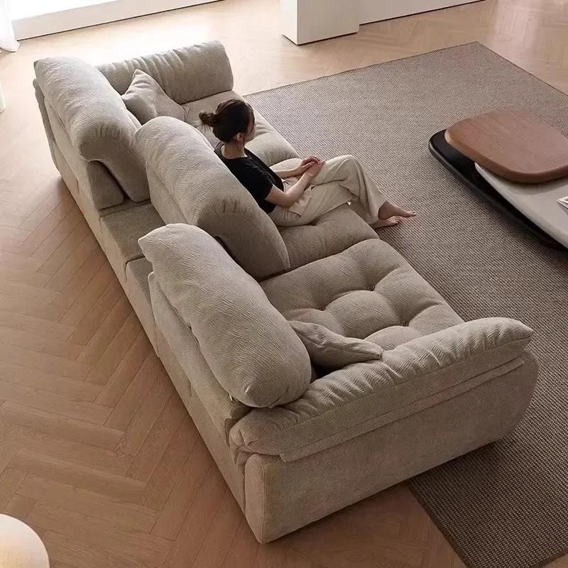 A Style Minimalistic Sofa Waterproof Elegant Wooden Chaise Lounge Sofas Living Room Couch Muebles Entrance Hall Furniture