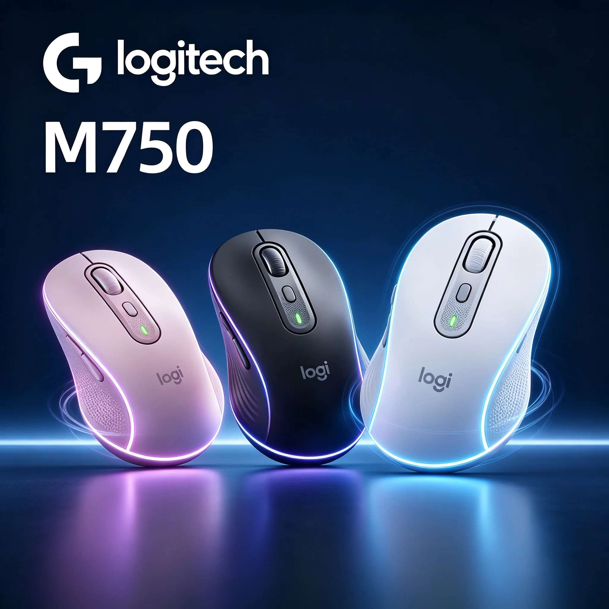 Logitech M750 Signature Wireless Mice Low‑Noise Silent Click Dual‑Mode Connection Long Battery Endurance Ergonomic Mice For Dail