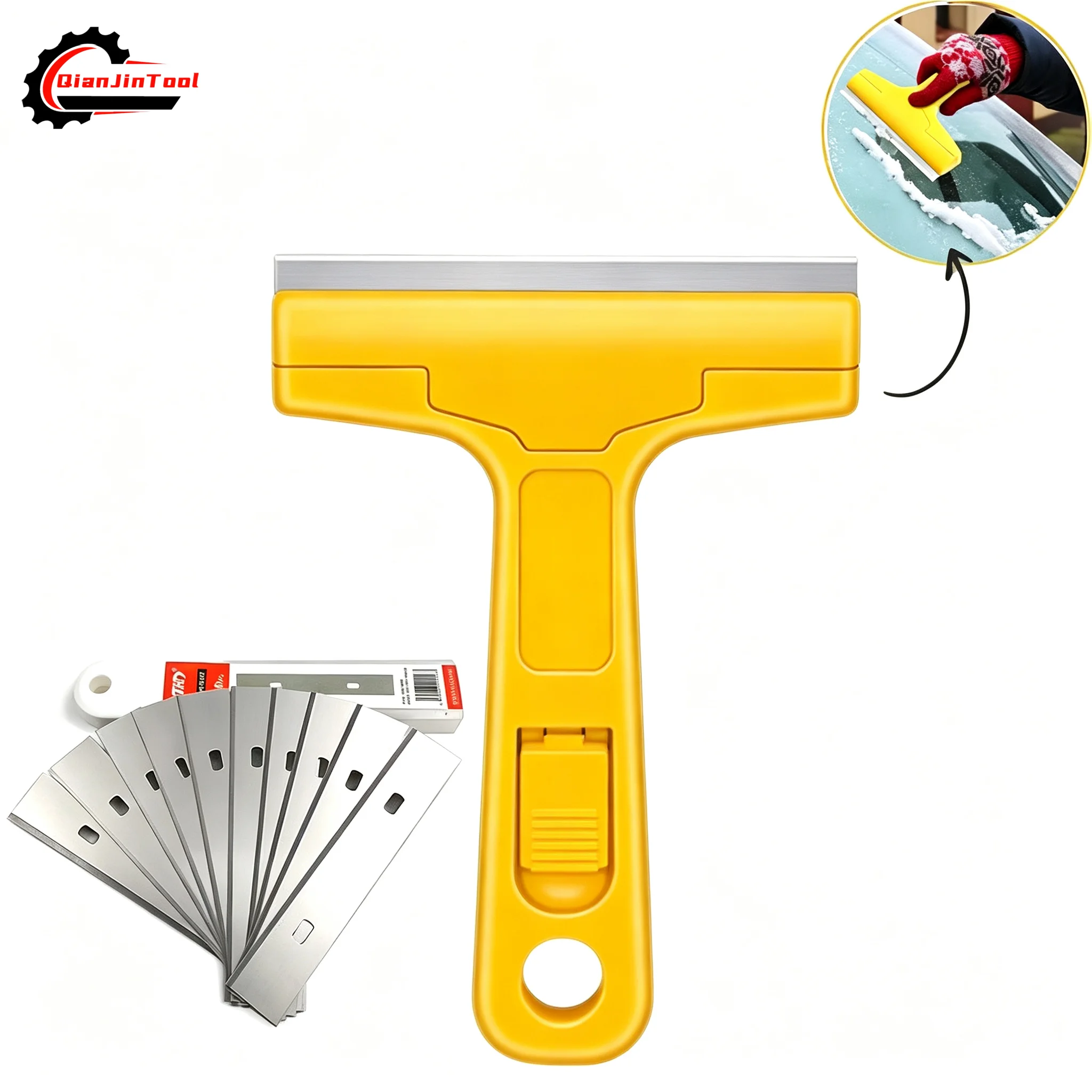100mm Cleaning Shovel Cutter Portable Cleaning Knife Glass Floor Tiles Scraper Blade Seam Removal Household Kitchen Hand Tool