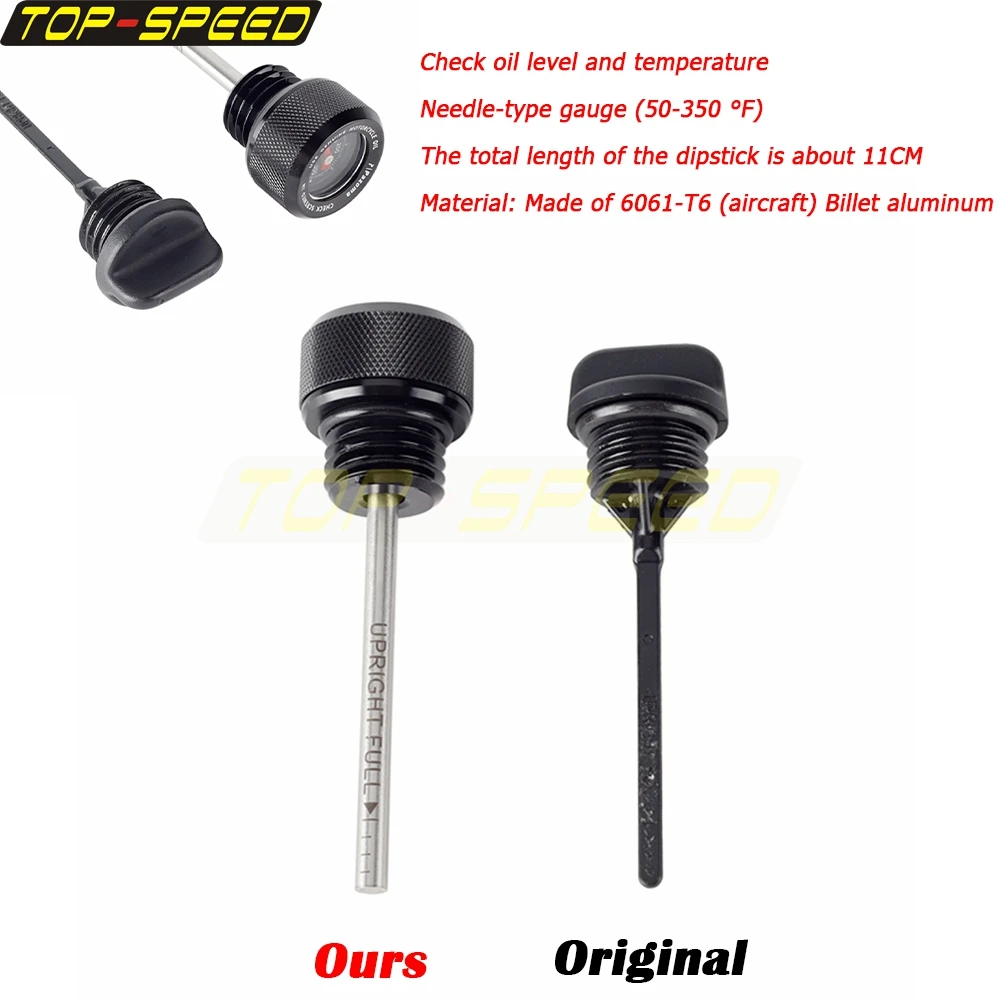 Motorcycle Oil Temperature Dipstick RA1250 Oil Plug Temp Gauge For Harley Pan America 1250 Sportster S 1250 Nightster 975 21-Up view 2
