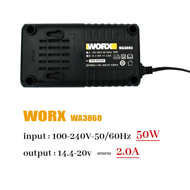 9,0 Ah pro WORX 20V vysokokapacitní lithium-iontovou baterii WA3551 WA3551.1 WA3553 WA3641 WX373 WX390 dobíjecí baterie pro nářadí - náhled 6
