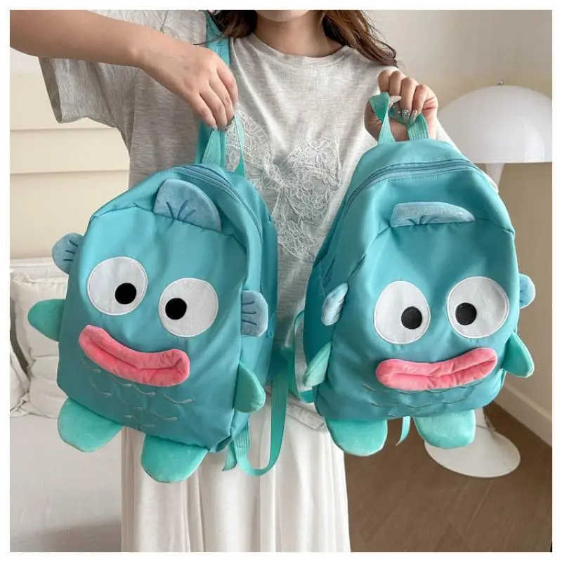 Sanrio Anime Hangyodon Backpack Cute Student Casual Bag High Capacity Ins Style Storage Bag Decorate Portable Cartoon Gift