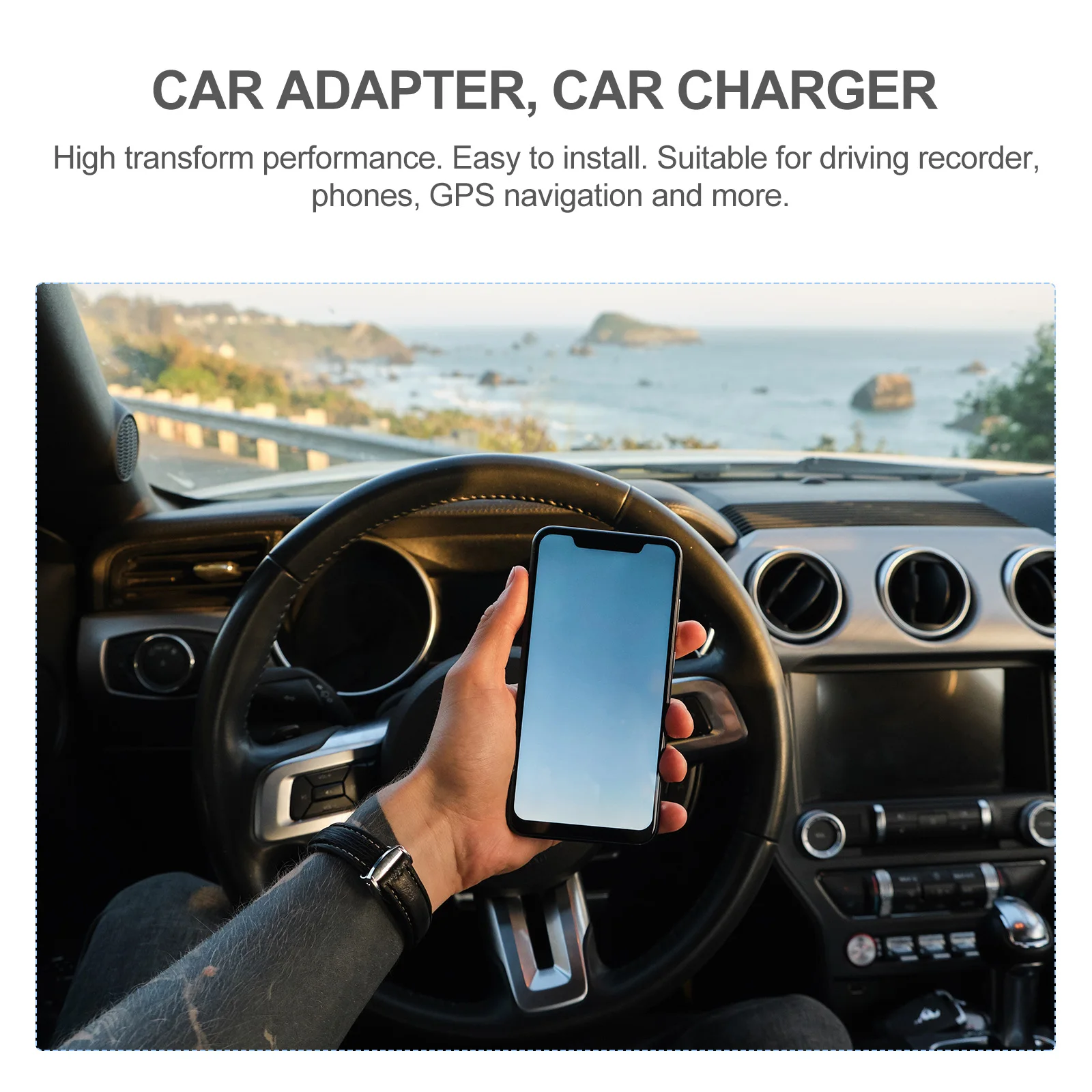 

Universal Car Adapter Dc 12V To 5V Usb Charging Device Compact Portable Power Converter For Gps Phone Navigation