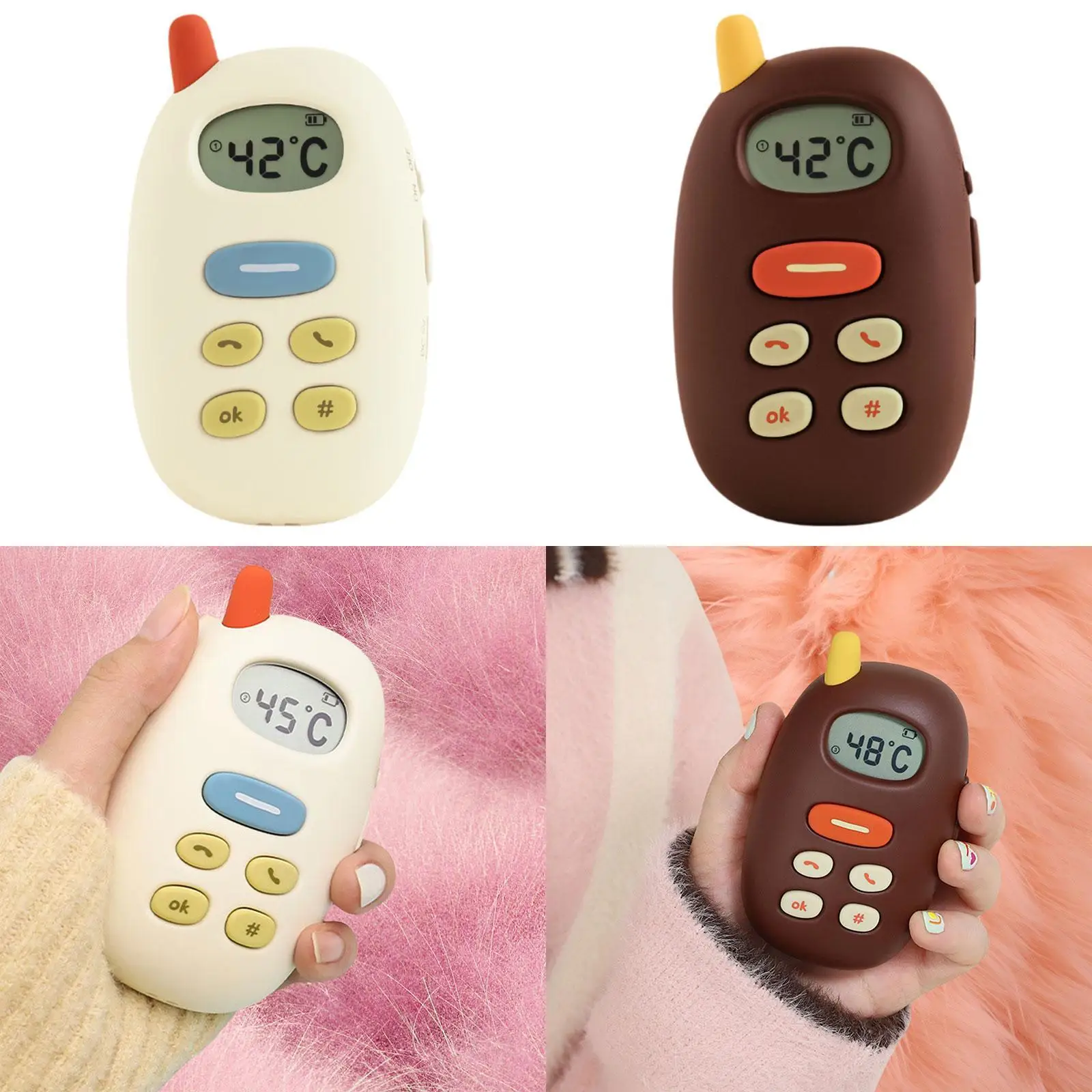 Mini Winter Hand Warmer Phone Shaped Small for Birthday Gift Hiking Fishing