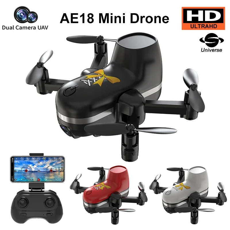 AE18 Mini Land And Air Dual Mode HD Dual Camera 360° Laser Obstacle Avoidance Brushless Motor GPS Return RC Quadcopter Drone Toy