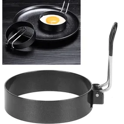 Egg Ring Mold Stainless Steel Non-Stick Pan with Heat Resistant Handle for Frying Hamburgers Easy To Clean Kitchen Cooking Tools
