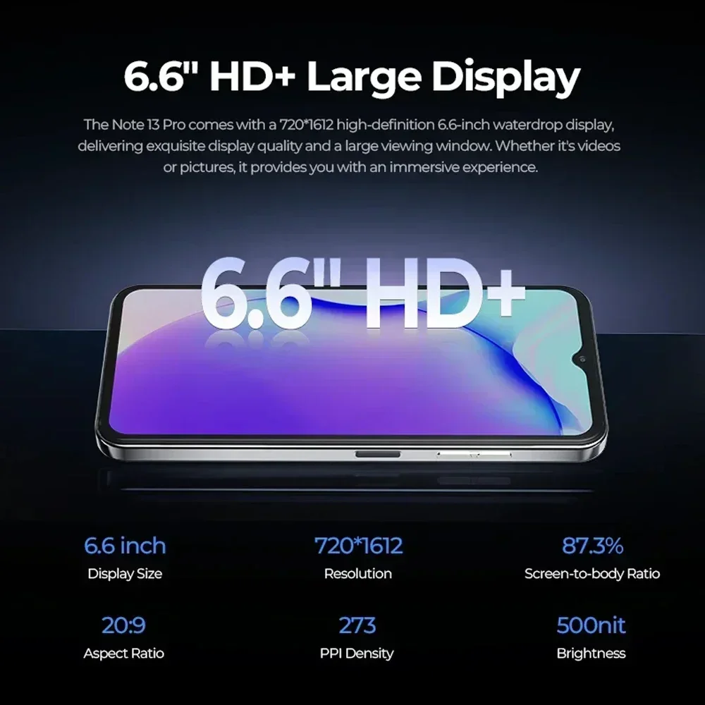 Hotwav Note 13 Pro สมาร์ทโฟน6.6นิ้ว HD + 90Hz 16GB + 256GB กล้อง50MP มือถือกล้อง Ai 5160mAh 18W ชาร์จเร็วโทรศัพท์มือถือ NFC