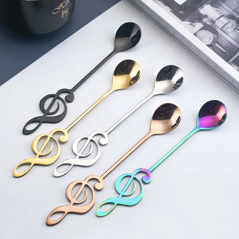 Stainless steel spoon creative music spoon coffee tableware cutlery set