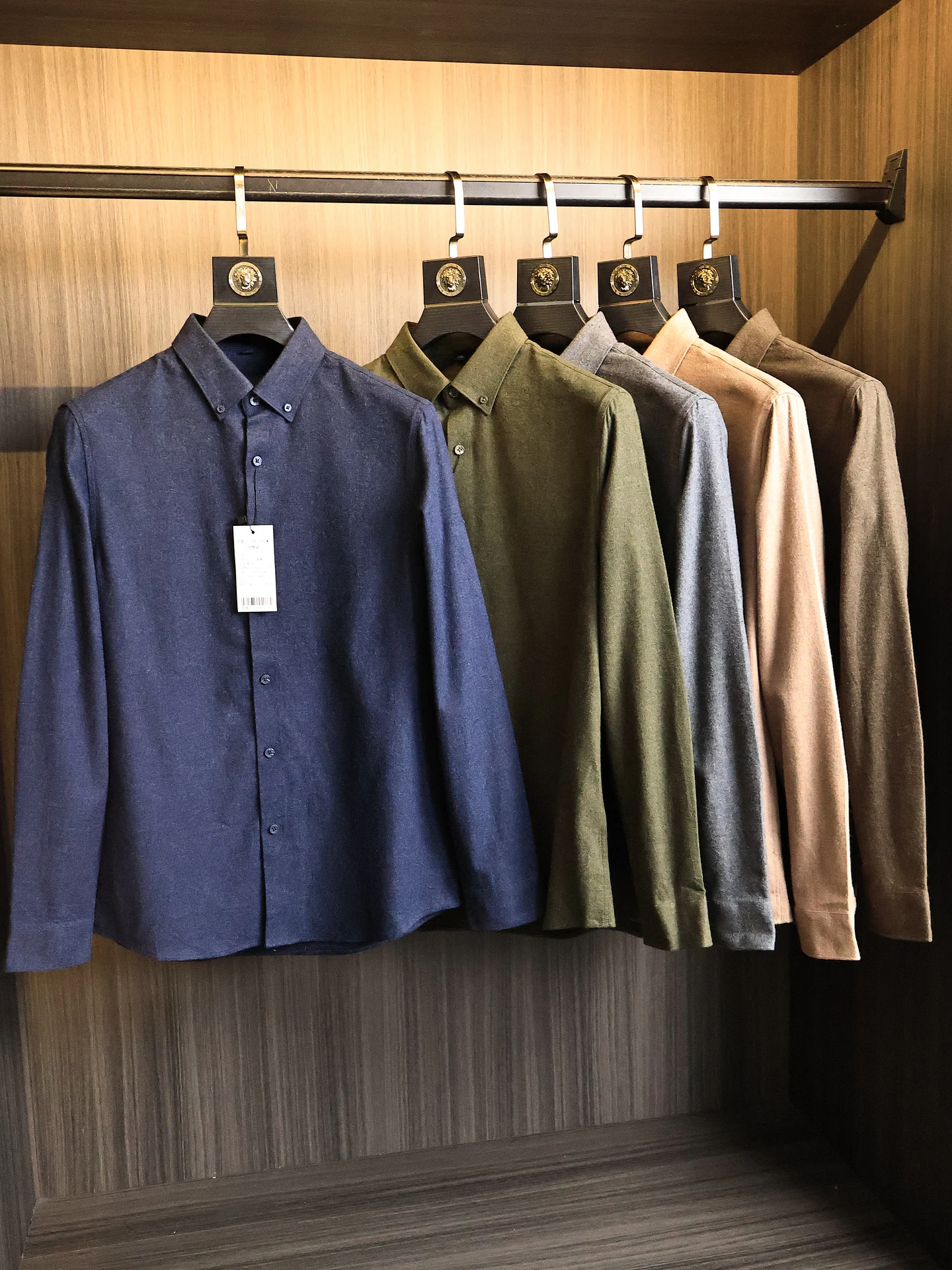 Fashionable Urban Men's Business Shirt Standard Fit Long Sleeve Modal Wool Blend Autumn Winter Inner Wear Versatile Button up
