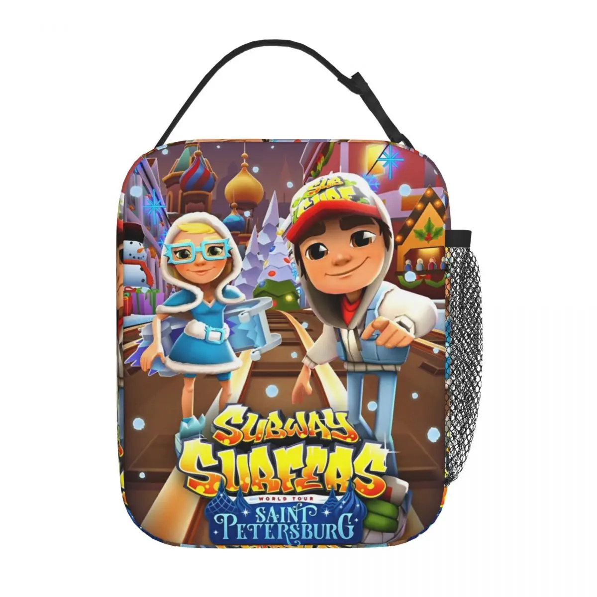 

Изолированные сумки для обеда Subway Surfers Saint Petersburg Сумка-холодильник Контейнер для обеда Портативная сумка-тоут Ланч-бокс для девочек и мальчиков