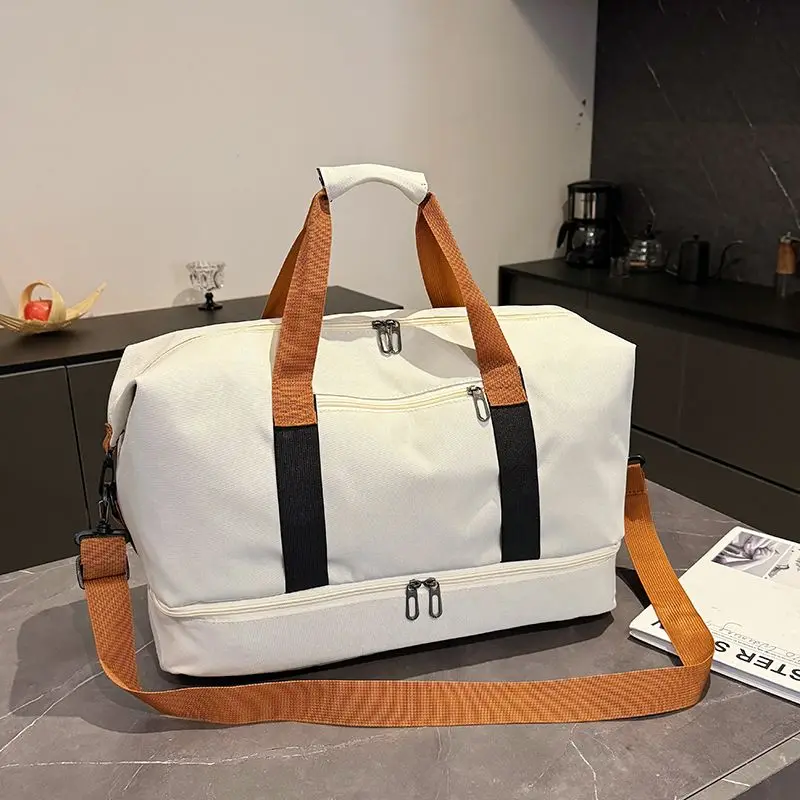 Large Capacity Travel Duffle Bag Dry Wet Separation Waterproof Oxford Gym Bag Men Women Weekender Bag with Shoulder Strap