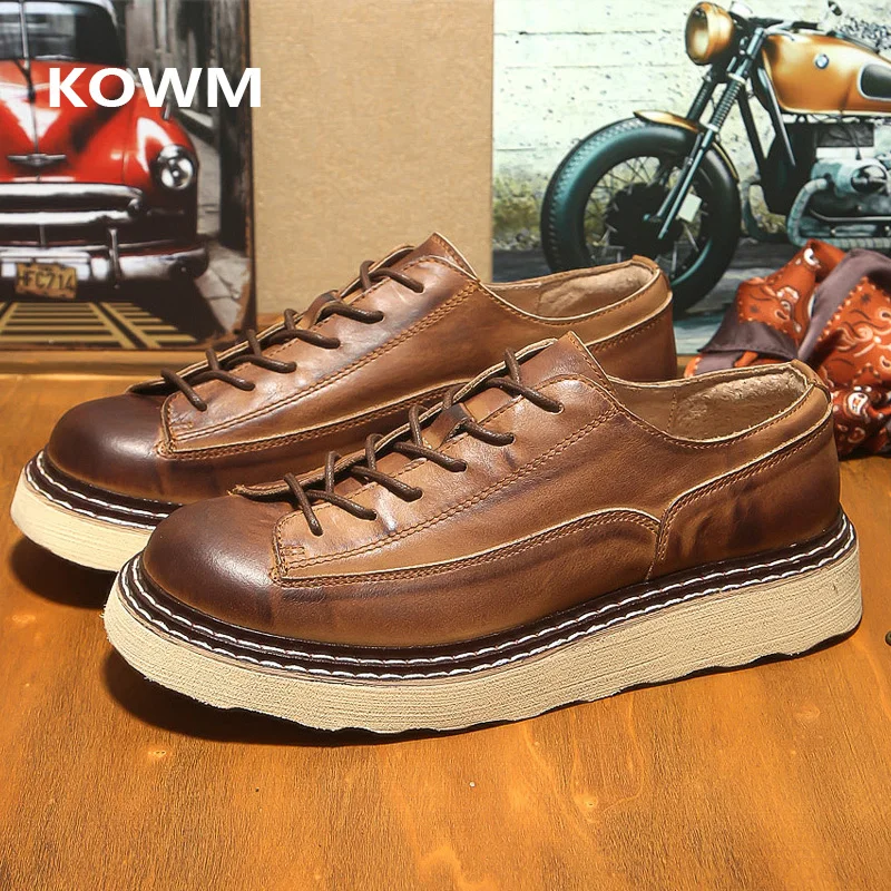 KOWM Botas Senderismo Impermeables Piel Vaca Hombre Trekking - imagen 3
