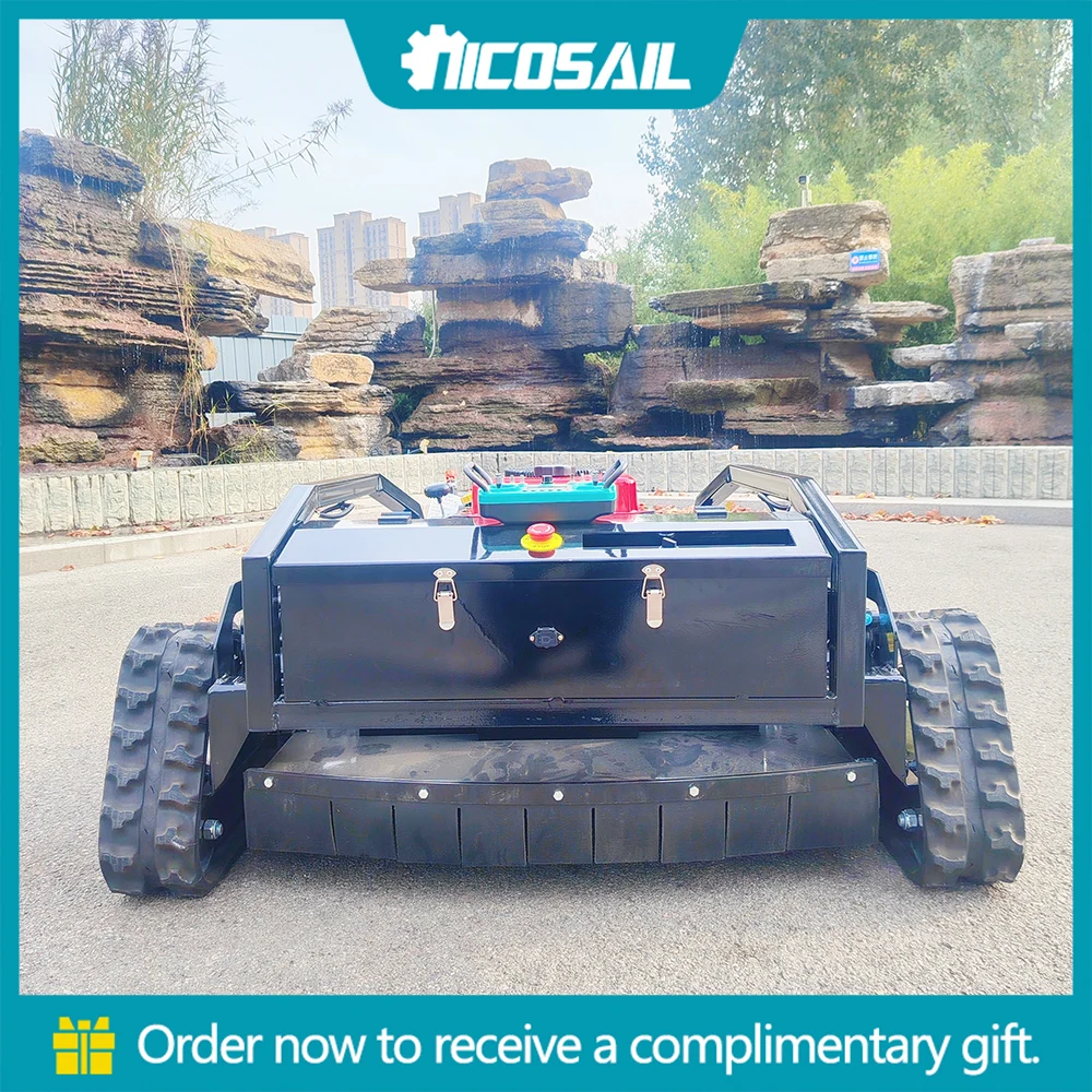 OEM Custom Electric Remote Control Lawn Mower All Terrain Grass Cutter for Farm Field Agriculture and Vegetation Management