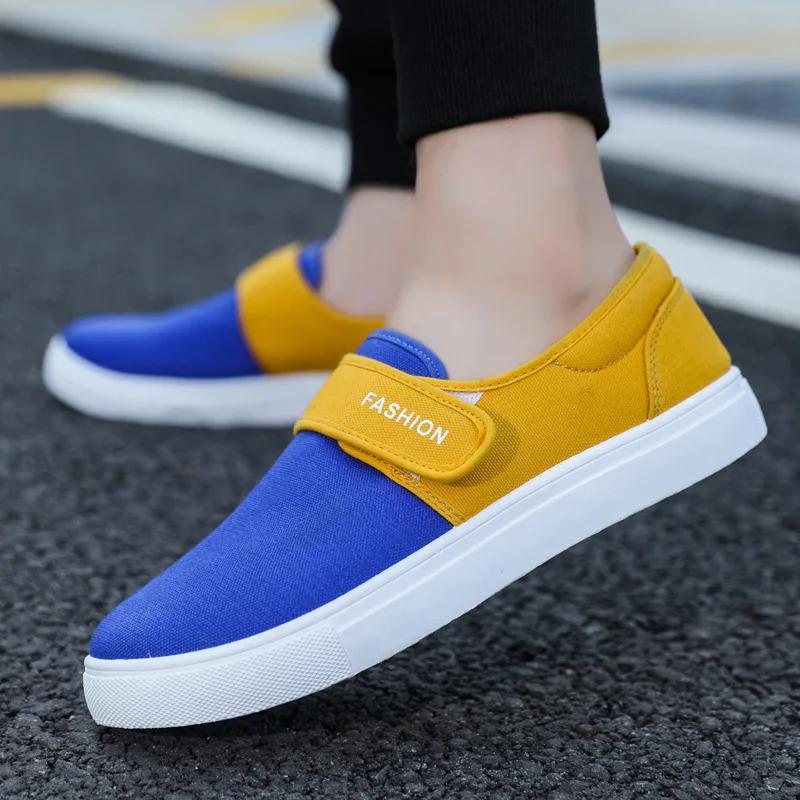 Men‘s Casual Shoes Boys Youth Canvas Shoes Students School Sneakers Male Platform Flat Loafers Vulcanize Footwear