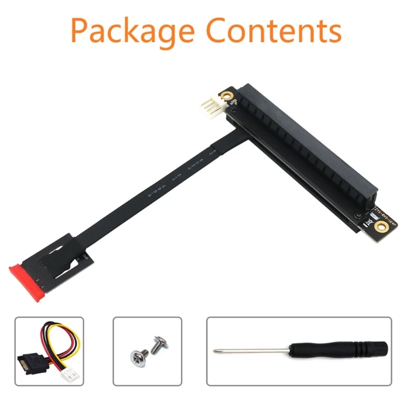 Scheda aggiuntiva da 270 gradi M.2 NGFF doppia chiave a PCIE 16X cavo adattatore connettori alimentazione per PCIE Tester