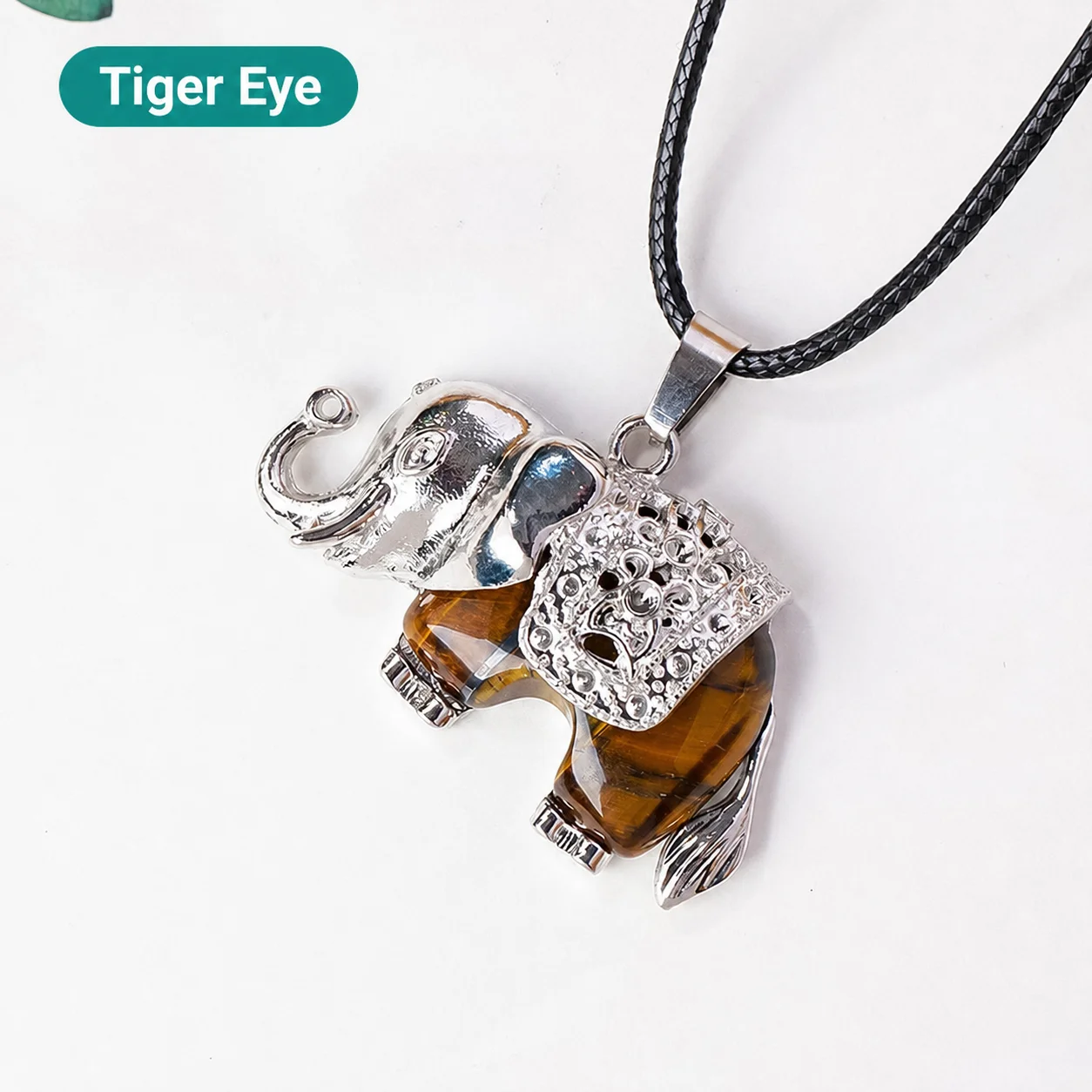 Elephant Pendant Natural Natural Crystal Pendant Crystal Elephant Pendant Smooth For Holiday Celebrations Relatives Holiday Gift