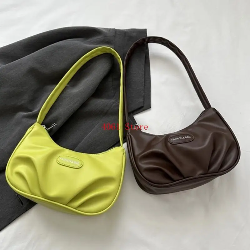 

Плиссированная сумка для подмышек Косметическая сумка для макияжа Модная сумка Сумки Сумки на плечо