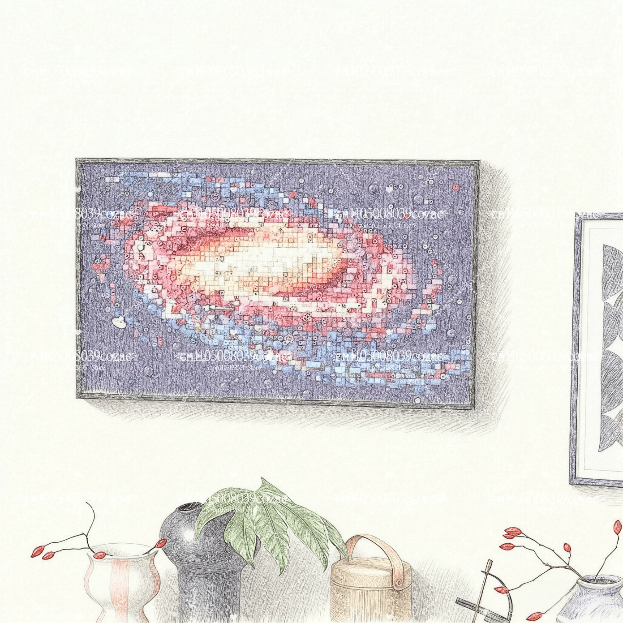 3091 Uds. Moc The Milky Way Galaxy 3D arte Mural conjuntos de bloques de construcción Diy creativo decorar niños regalo educativo regalos de navidad