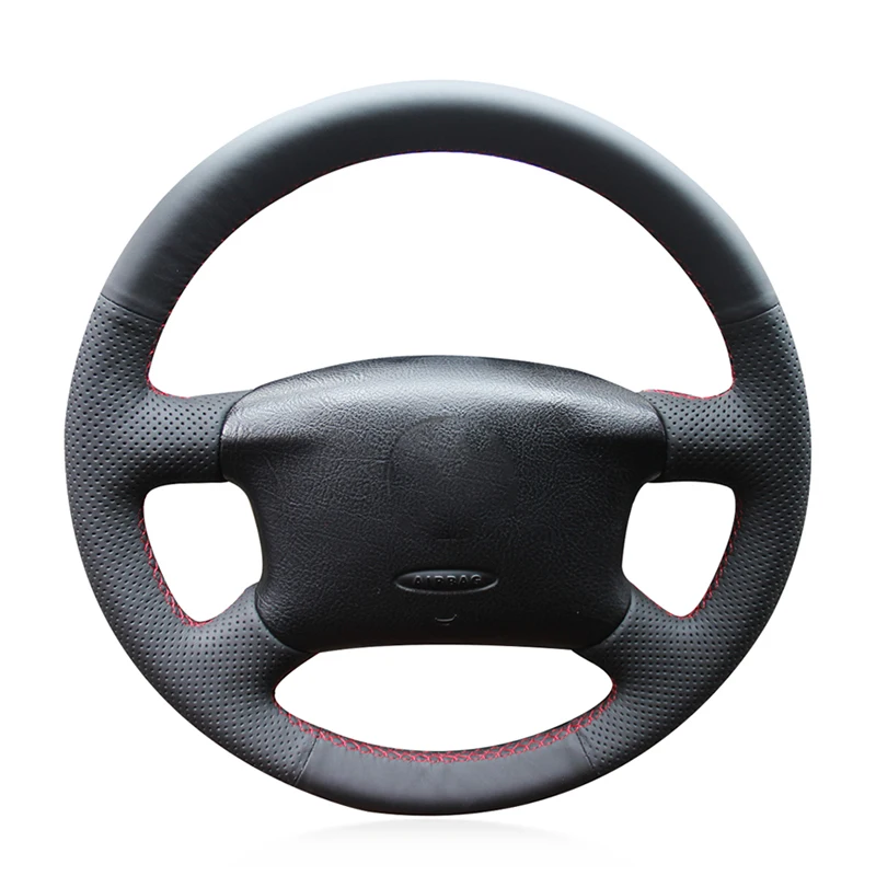 Leather Trim Car Steering Wheel Cover For Volkswagen Passat B5 Golf 4 Skoda Octavia 1999 2005 2003 2000 2001 2002