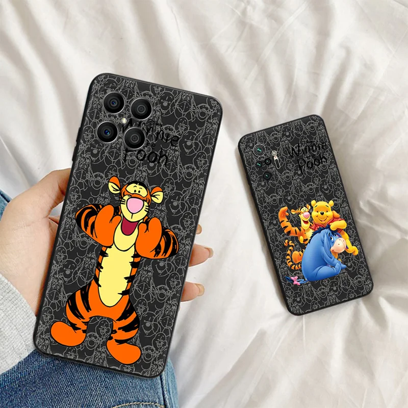 Soft Anti-Drop Phone Case For Honor X7b X6 70 90 X8 b X9A X9B Magic5 Pro X8A X6A Winnie the Pooh Cute Pixel 8A 7A 6A 6 7 8 Cover