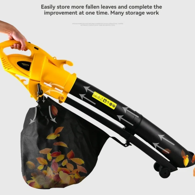 Dual-Purpose Electric Leaf Blower & Vacuum, High-Power Garden Tool for Blowing & Collecting Leaves