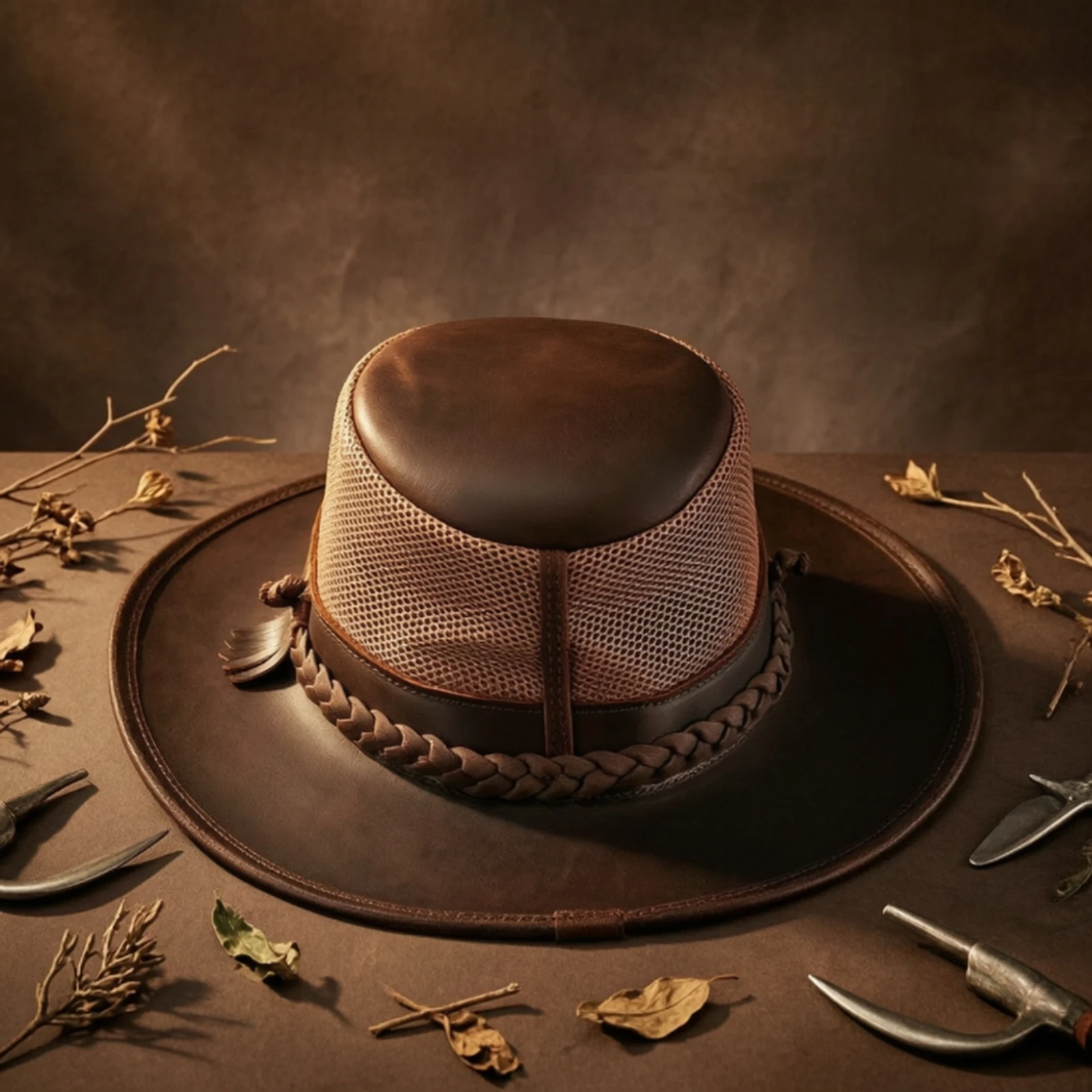 chapeau-western-avec-cordon-de-menton-en-cuir-large-bord-design-windfest-style-cowboy-pour-l'equitation