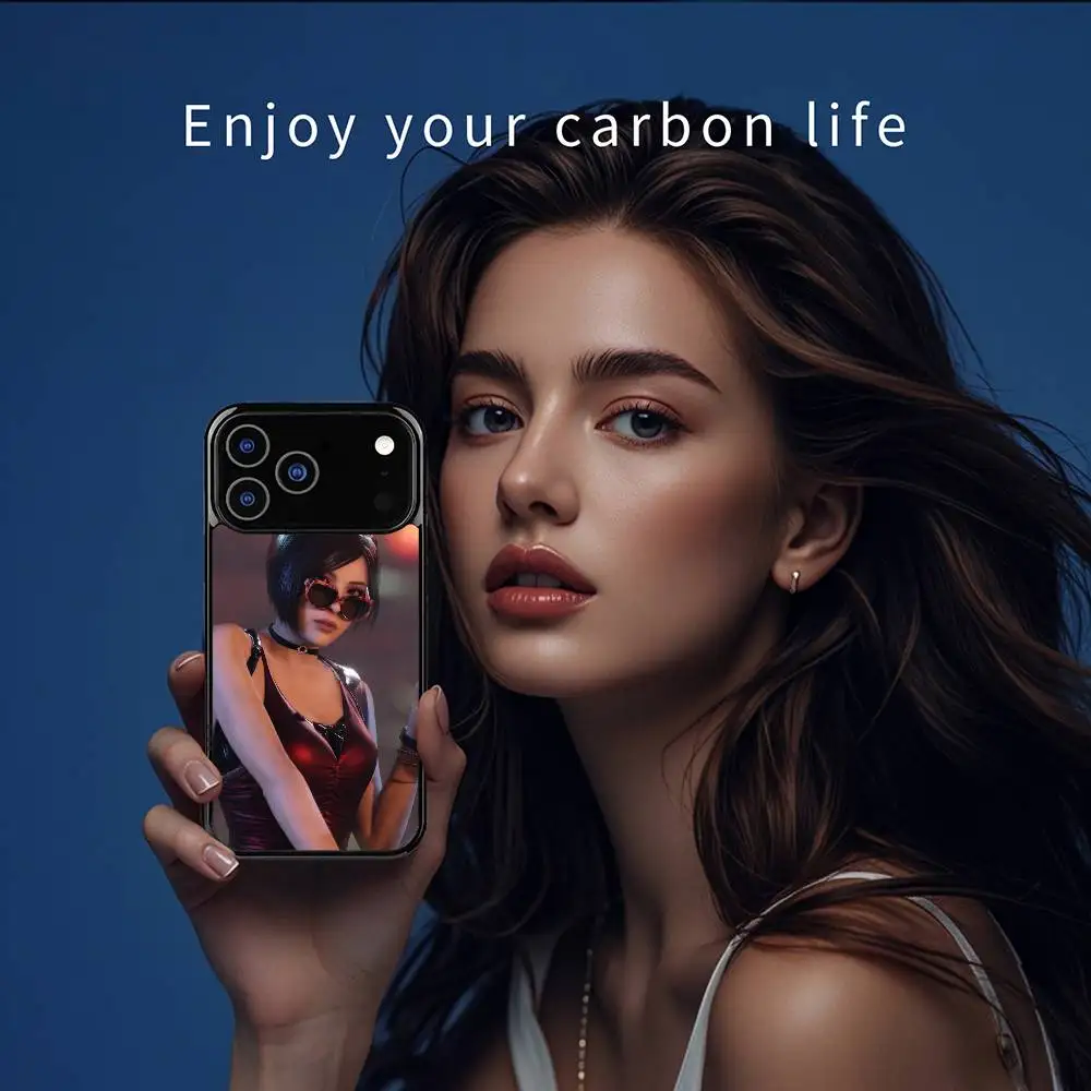 R-Resident Evil Ada Wong حافظة لهاتف آيفون 17 16 15 14 13 12 11 Pro Max Mini Plus مرآة صلبة Funda