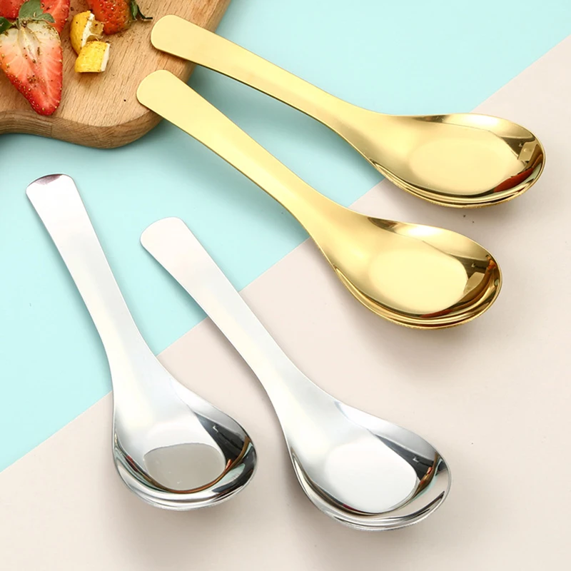 Cucchiaio da appendere alla parete con manico creativo cucchiaio da tavola per bambini in acciaio inossidabile cucchiaio da tè cucchiaio da caffè cucchiaio per mescolare stoviglie Party