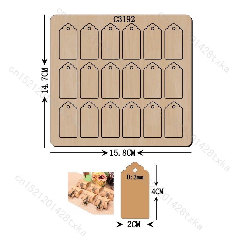 New Tag Wooden Die Scrapbooking, Cutting Dies for Common Die Cutting Machines on the Market, C3192