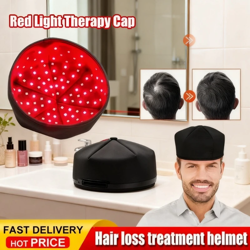 

2025 New Red Light Therapy Cap Laser 660nm 830nm Red Near Infrared Hair Regrowth Hat Hair Loss Treatment Helmet Scalp Massager