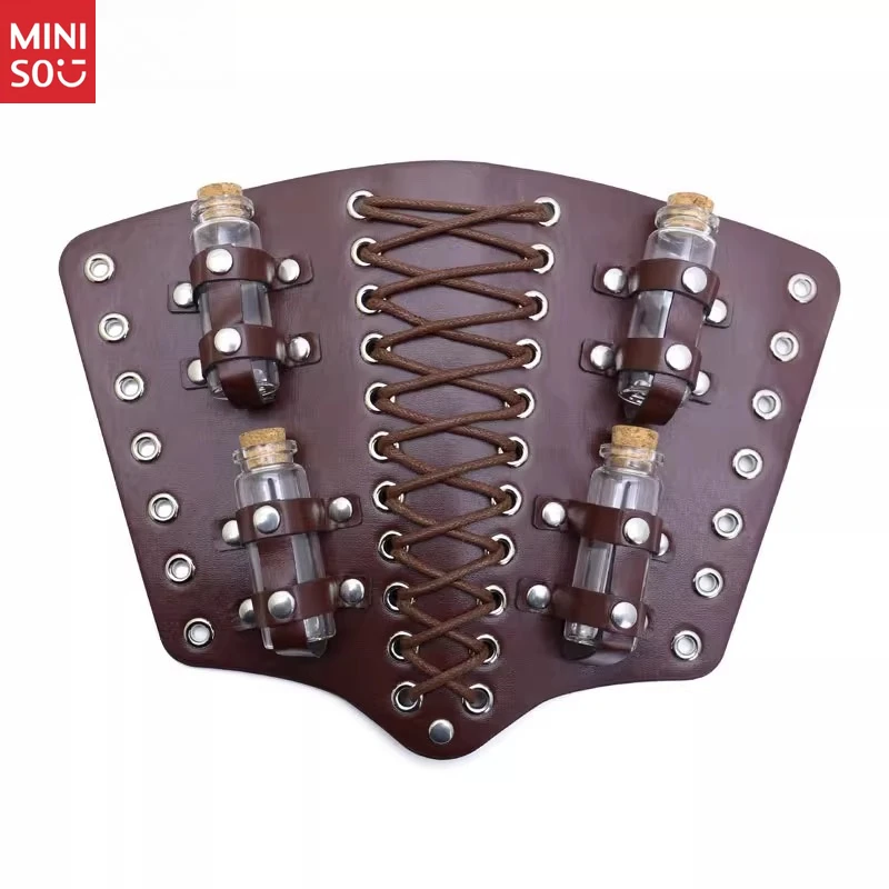 

Минозо Средневековый браслет для алхимии, кожаный ремешок на руку с флаконами для солля