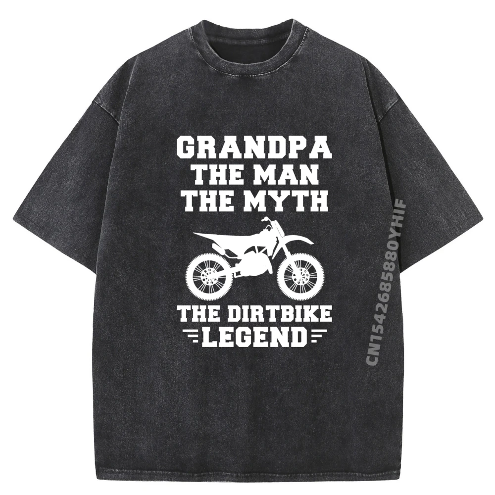 تي شيرت Grandpa The Man The Myth تي شيرت مطبوع تي شيرت رجالي مصمم ملابس جرافيك تي شيرت رجالي فضفاض مغسول