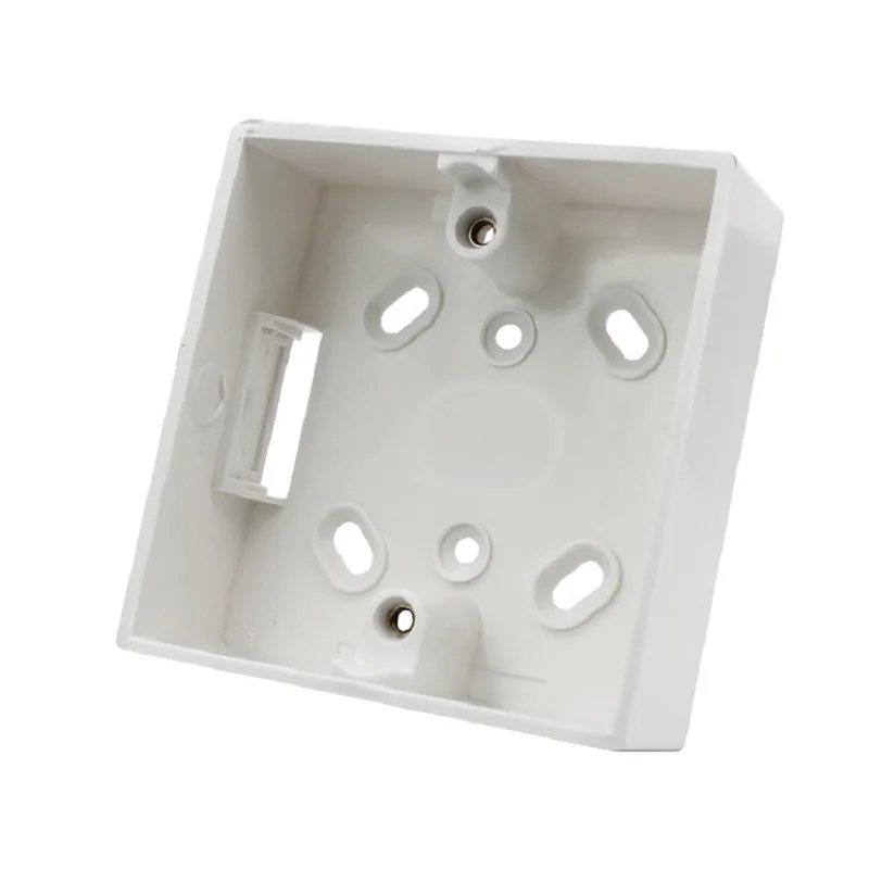 86 Type Wall External Mounting Box ​Wall Socket Cassette Fire Resistant PVC Materials 2 Modes for Wall Light Switch and Socket