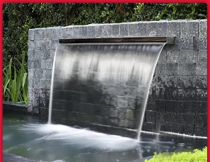 Stainless steel waterfall outlet flow tank water wall water water feature wall decorative landscape fish pond garden cou