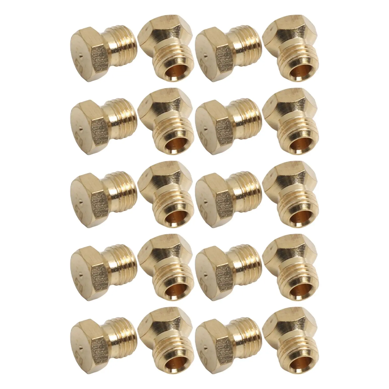 Camping Cooking Propane Burner Nozzles 20 Piece Propane Burner Nozzles Set Outdoor Cooking Equipment Compatible With Grills