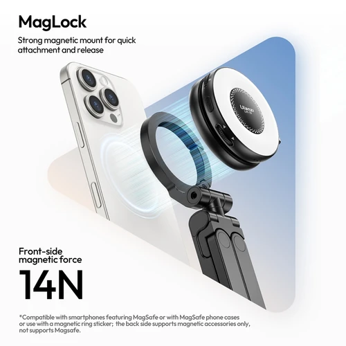 Imagen 2 del producto Ulanzi MA88 MagLock soporte para teléfono trípode palo de Selfie trípode magnético para iPhone 17 teléfono viaje Vlog fotografía de vídeo