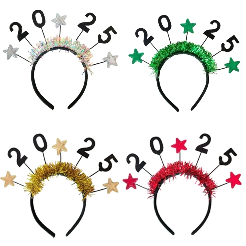 Kids and Adults Headbands 2025 Christmas Headpiece Antiskid Women Headdress for Celebratory Christmas and New Year