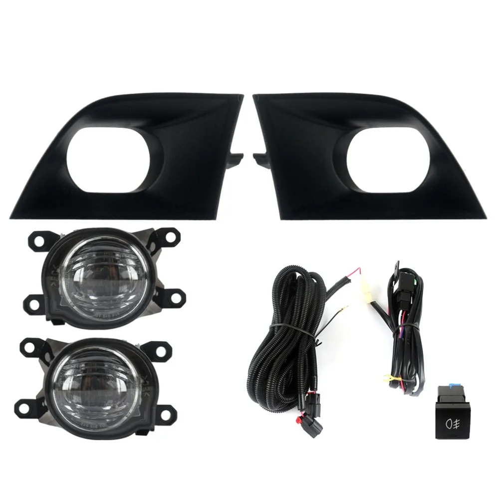 

July King 12W 6000K LED Fog Lamp Assembly compatible for Toyota Innova Hycross Zenix 2023 2024, Fog Lamp +Frame +Harness +Switch