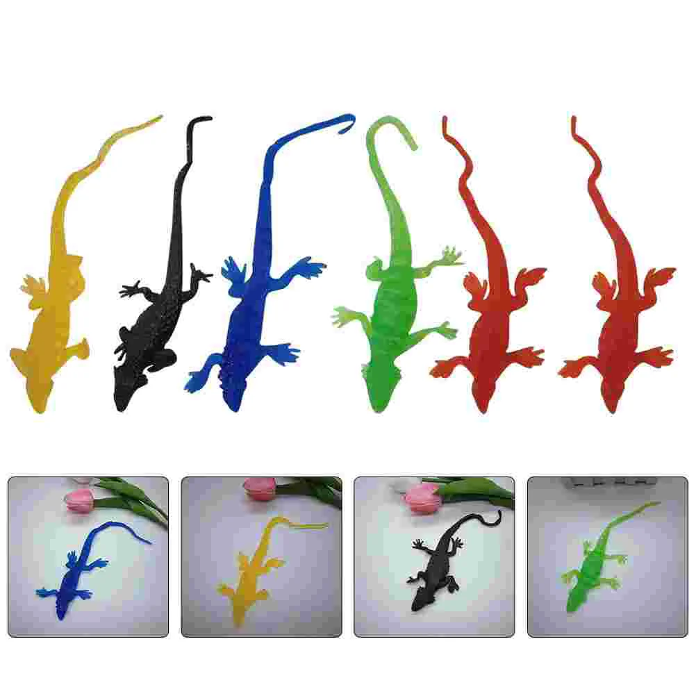 12 Pcs Kids Toys Sticky Lizard Portable Stretchy Lovely Funny Sensory Elastic Child