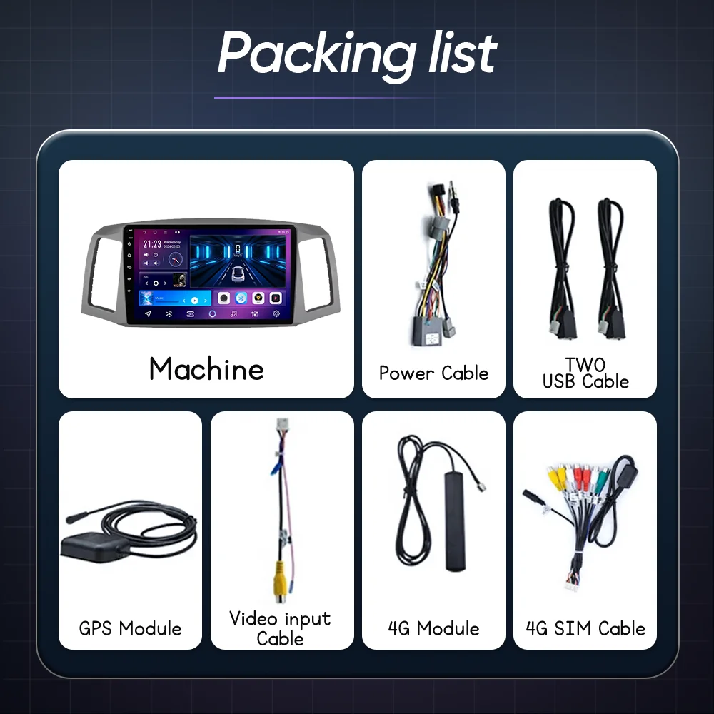 Android untuk JEEP Grand Cherokee 2004-2007 Navigasi GPS Radio Otomatis Stereo Pemutar Multimidia Carplay 2Din 2 Din DVD Layar Sentuh