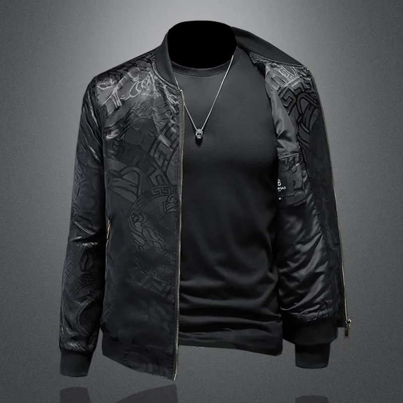 Jaqueta de gola coreana masculina, slim fit, casaco fino de cor sólida, alta qualidade, moda luxuosa, nova