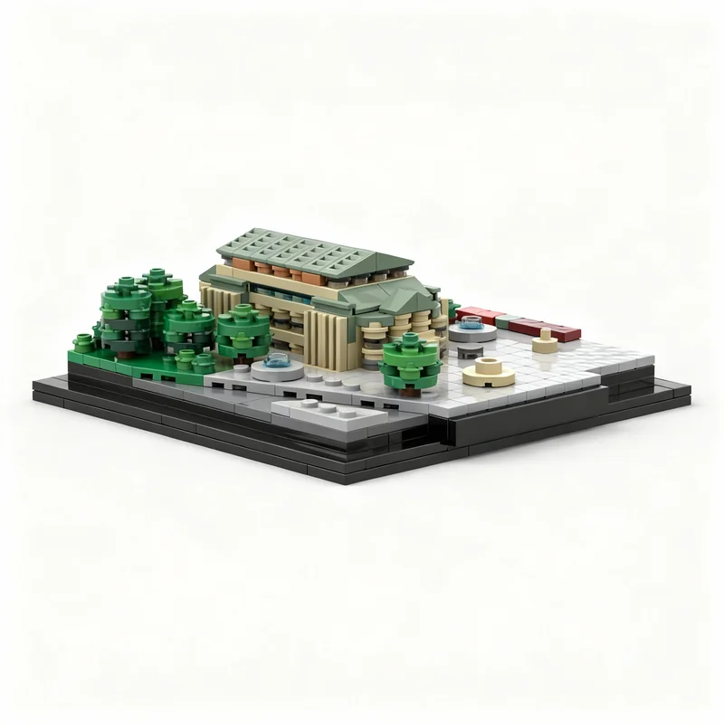 444pcs MOC Architecture Alte Oper Model Building Blocks Construction Creative Brick Assemble Kids Education Christmas Gift Toys